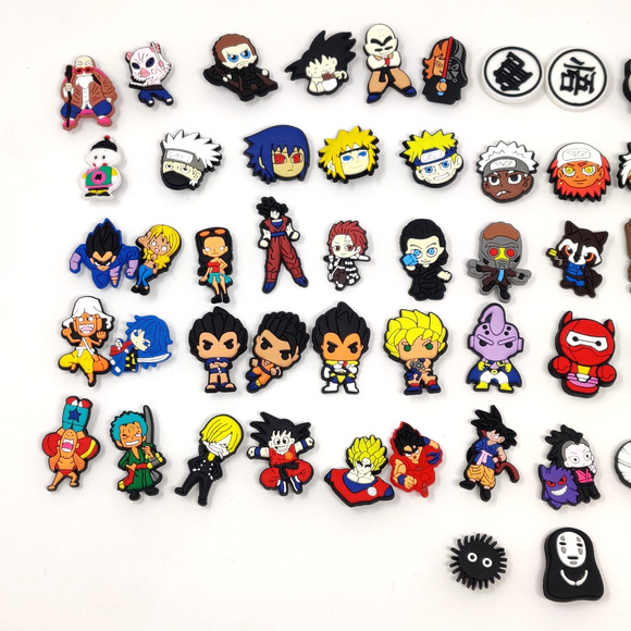 Lot of 62 Shoe Charms & Jibbitz for Crocs Marvel Anime Naruto Ghibli Funko Style - Picture 3 of 13